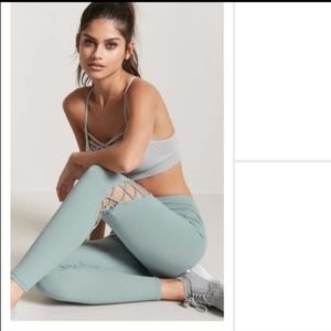 Blue workout leggings